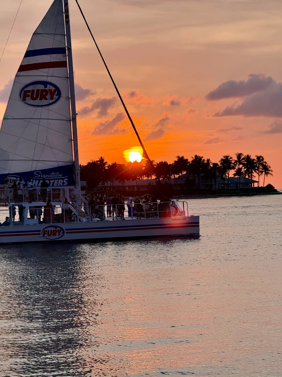 Sunset sail on a catamaran off Key West
